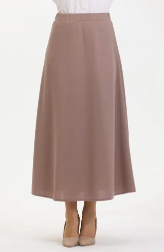 Jupe Cloche à Taille Elastique 3035-02 Vison 3035-02