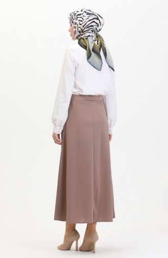Jupe Cloche à Taille Elastique 3035-02 Vison 3035-02