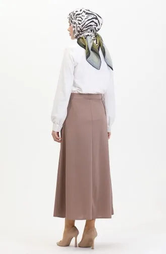 Jupe Cloche à Taille Elastique 3035-02 Vison 3035-02
