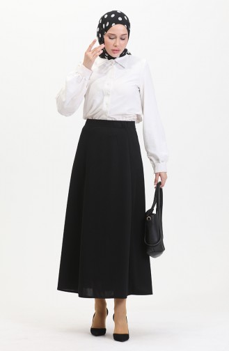 Bell-rok Met Elastische Taille 3035-05 Zwart 3035-05
