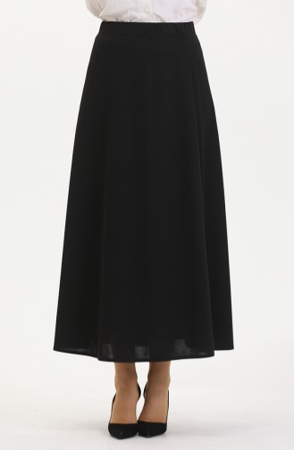 Bell-rok Met Elastische Taille 3035-05 Zwart 3035-05