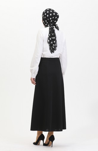 Bell-rok Met Elastische Taille 3035-05 Zwart 3035-05
