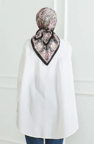 Karaca Rayon Eşarp 81052-07 Siyah Lila