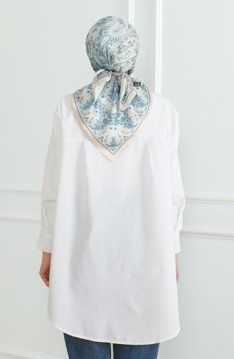 Karaca Rayon Eşarp 81052-10 Bebek Mavisi