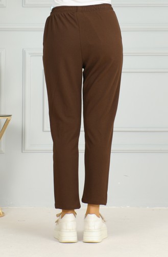 Elastic waist Trousers 0498-02 Brown 0498-02