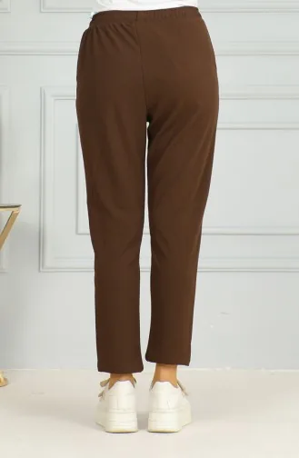 Pantalon Taille Elastique 0498-02 Marron 0498-02