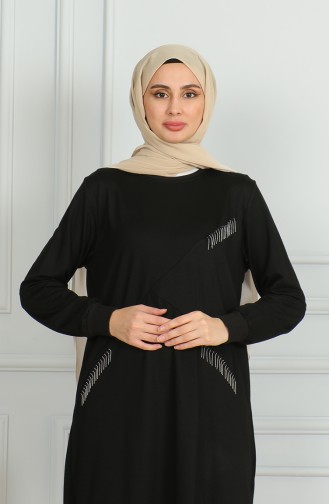 Püskül Detaylı Tunik Pantolon İkili Takım 20042-02 Siyah