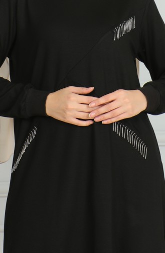 Püskül Detaylı Tunik Pantolon İkili Takım 20042-02 Siyah