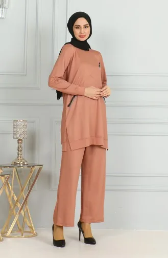طقم ثنائي تونيك بنطلون 20042-08 سلموني 20042-08