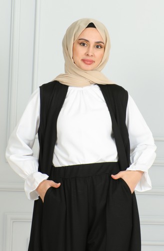 Ensemble Deux Pièces Gilet Pantalon 20046-04 Noir 20046-04