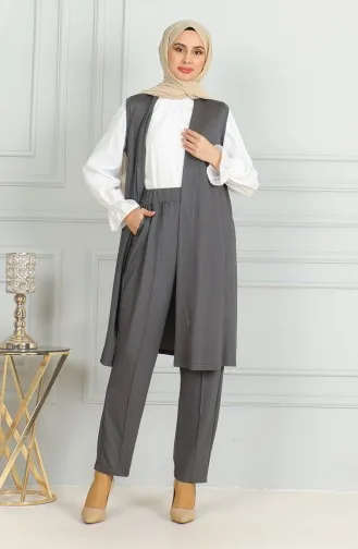 Ensemble Deux Pièces Gilet Pantalon 20046-09 Anthracite 20046-09