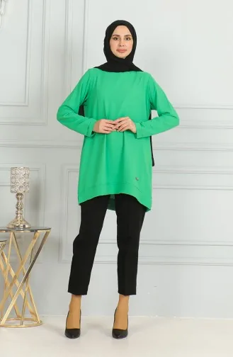 Tuniek Met Split Van Aerobin-stof 9138-02 Groen 9138-02