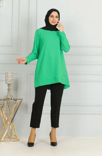 Tuniek Met Split Van Aerobin-stof 9138-02 Groen 9138-02