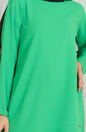 Tuniek Met Split Van Aerobin-stof 9138-02 Groen 9138-02