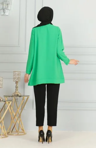 Tuniek Met Split Van Aerobin-stof 9138-02 Groen 9138-02