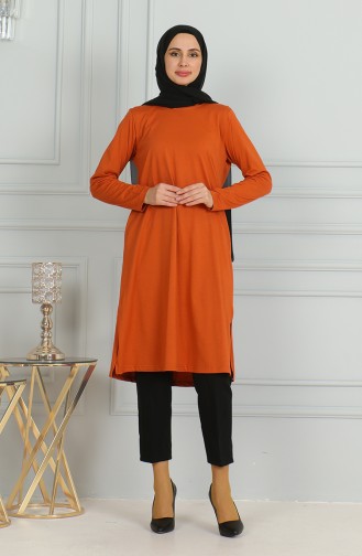Lange Tuniek Met Split 9141-01 Tegel 9141-01