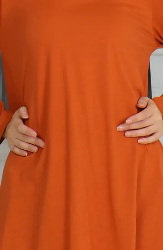 تونيك طويل بشق 9141-01 قرميدي 9141-01