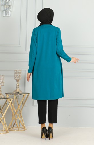Lange Tuniek Met Split 9141-04 Petrol 9141-04