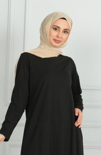 تونيك طويل بشق 9141-05 أسود 9141-05