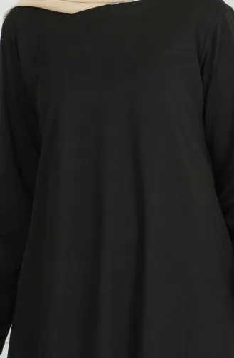 Tunique Longue Fendue 9141-05 Noir 9141-05