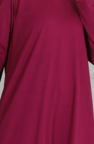 تونيك طويل بشق 9141-06 برقوقي 9141-06