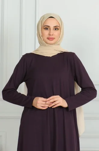 Slit Long Tunic 9141-08 Purple 9141-08