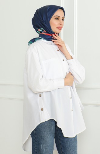 Karaca Rayon Scarf 81054-10 Navy Green 81054-10
