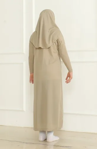 Einteiliges Praktisches Kinder-Gebetskleid Mit Kopftuch 1985-02 Nerz 1985-02