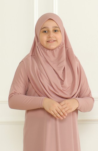 Robe De Prière Pour Enfants Pratique Une Pièce Avec Foulard 1985-06 Poudre 1985-06
