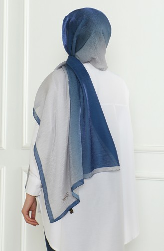 Karaca Gradient Glitter Shawl 81059-03 Gray Navy Blue 81059-03