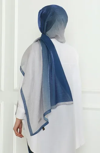 Karaca Gradient Shimmer Schal 81059-03 Grau Marineblau 81059-03