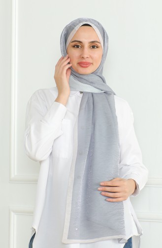 شال سادة كاراجا 81059-05 فضي رمادي 81059-05