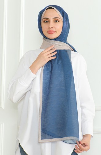 Karaca Degrade Pırıltı Şal 81059-07 Bej Lacivert