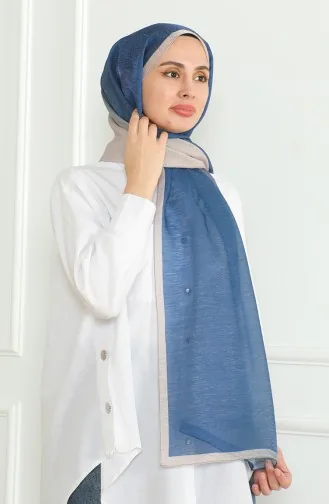 شال سادة كاراجا 81059-07 بيج كحلي 81059-07