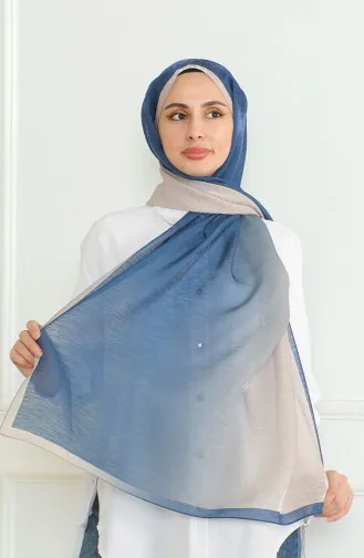 شال سادة كاراجا 81059-07 بيج كحلي 81059-07