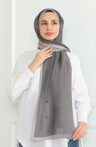شال سادة كاراجا 81059-08 رمادي بيج 81059-08