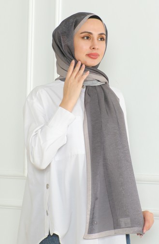 شال سادة كاراجا 81059-08 رمادي بيج 81059-08
