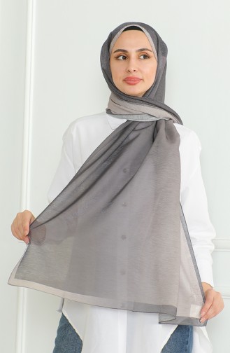 شال سادة كاراجا 81059-08 رمادي بيج 81059-08