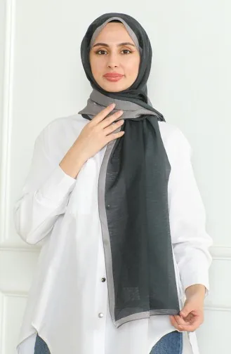 شال سادة كاراجا 81059-10 رمادي غامق أسود 81059-10