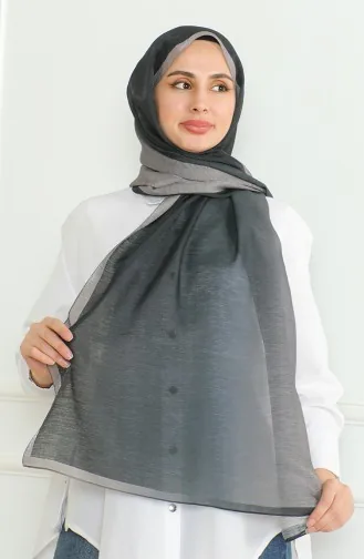 شال سادة كاراجا 81059-10 رمادي غامق أسود 81059-10