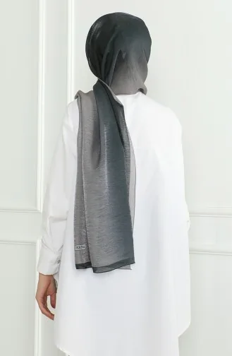 شال سادة كاراجا 81059-10 رمادي غامق أسود 81059-10