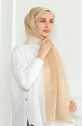 شال سادة كاراجا 81059-11 ذهبي خردلي 81059-11