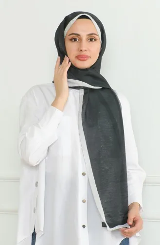 Karaca Châle Chatoyant Dégradé 81059-12 Noir Blanc 81059-12