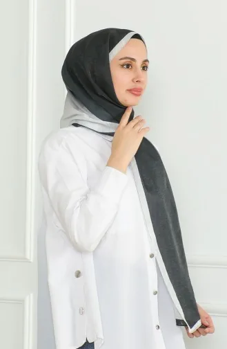 Karaca Châle Chatoyant Dégradé 81059-12 Noir Blanc 81059-12