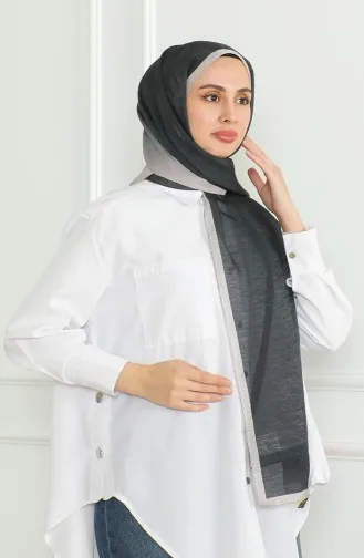 شال سادة كاراجا 81059-15 أسود بيج 81059-15