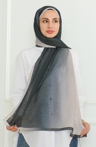 Karaca Gradient Glitter Shawl 81059-15 Black Beige 81059-15