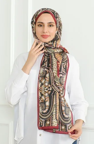 Karaca Soft Shawl 81060-07 Claret Red Black 81060-07