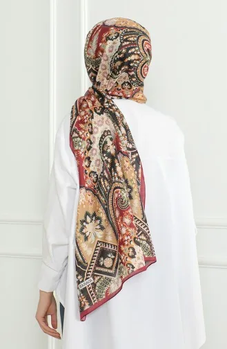 Karaca Soft Shawl 81060-07 Claret Red Black 81060-07
