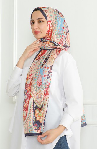 شال كاراجا سوفت 81060-12 كحلي أحمر 81060-12