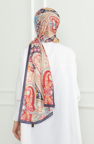 شال كاراجا سوفت 81060-12 كحلي أحمر 81060-12
